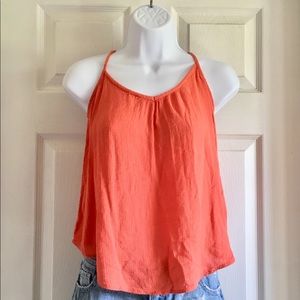 Roxy scoop back loose fitting orange tank top!